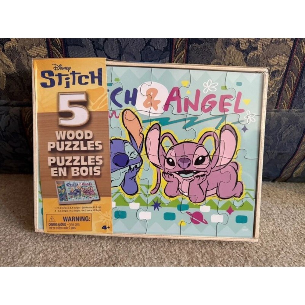 Disney Stitch 5 Wooden Puzzles